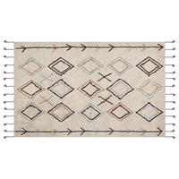 TEPPICH geflochten Corum 200/140 cm - Beige, Textil (140/200cm) - Beliani