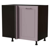 ECKVERBINDUNGSSCHRANK Bari D13U/90 Schwarz / RAL 4009 pastellviolett 90 / 50 / 82cm - Violett/Schwarz, Holz/Holzwerkstoff (90/82/50cm) - Feldmann-Wohnen