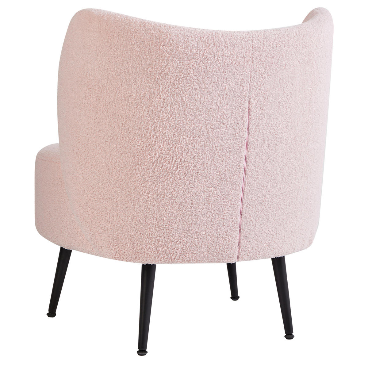 SESSEL Pastellrosa Otsby - Pink/Schwarz, Textil (60/76/55cm) - Beliani