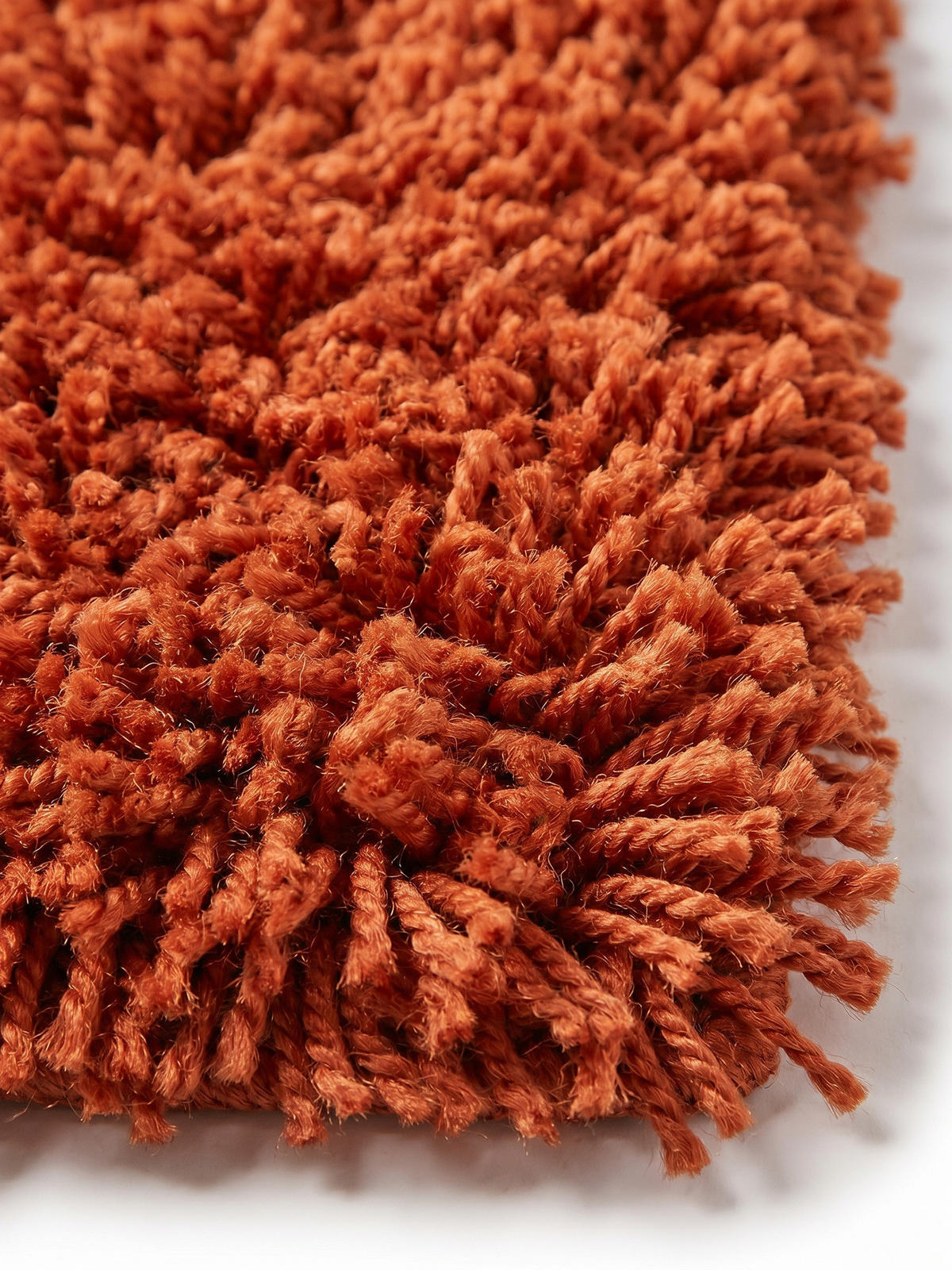 TEPPICH Hochflor Unifarben Polypropylen Wohnzimmer Shaggy Terrakotta Rechteckig 300x400 - Orange, Textil (400/300cm) - KADIMA DESIGN