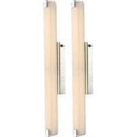 LED WANDLEUCHTE Chrom Glas satiniert - Silberfarben, Glas (6/58.5/9.4cm) - Globo Lighting