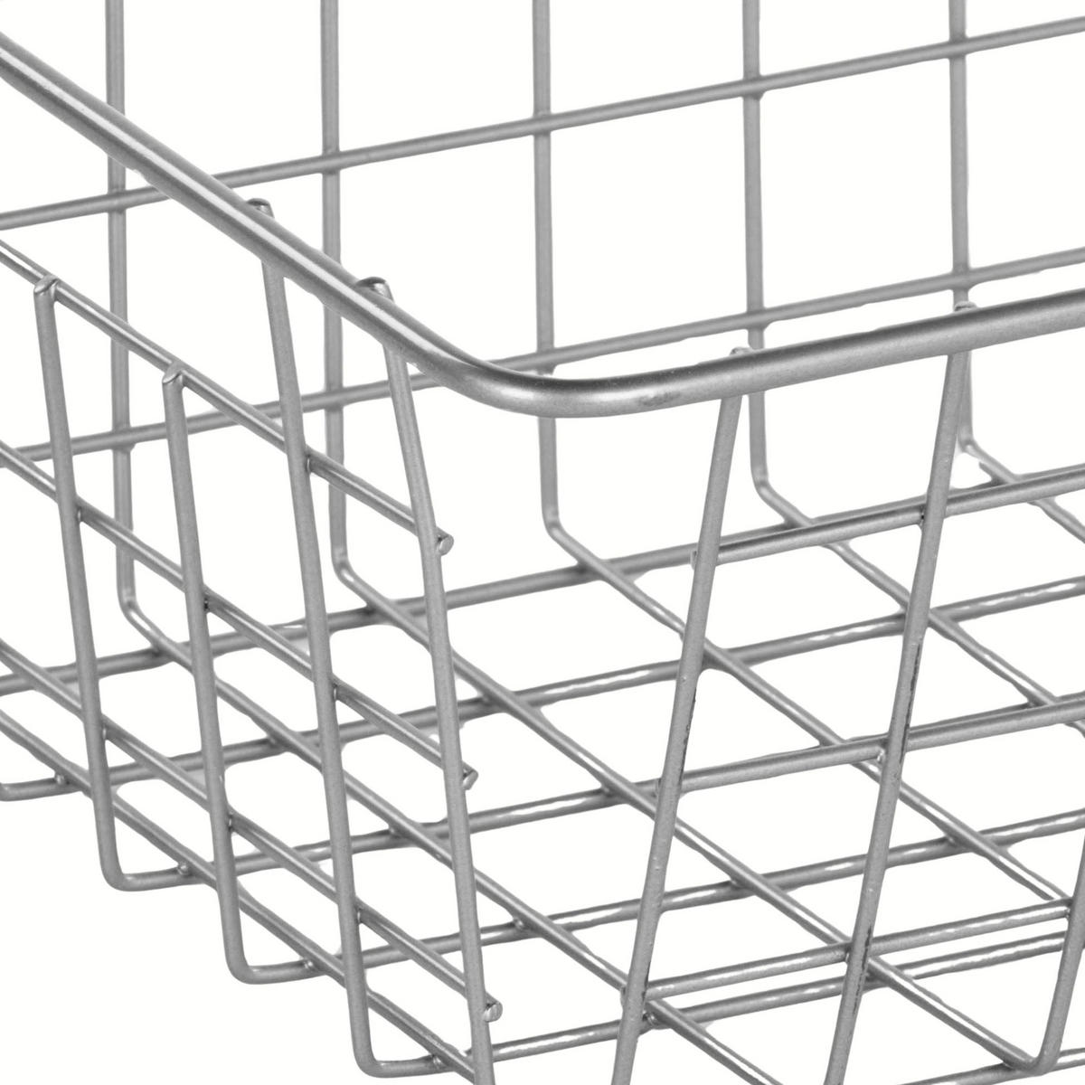 OBSTKORB Metall grau 24/18/10 cm - Grau, Metall (24/10cm)