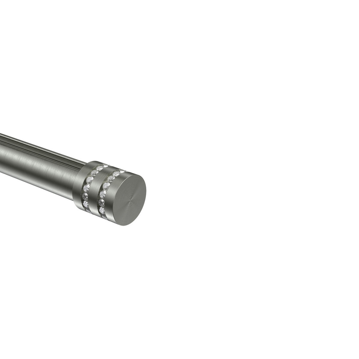 ENDSTÜCKE FÜR GARDINENSTANGEN 20 mm Ø, Estana Edelstahl-Optik, Packung 2 Stück - Edelstahlfarben, Metall (2.6/2.8/2.8cm) - INTERDECO