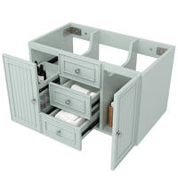 WASCHTISCH 78.5x46x46.8cm Grün Mit 3 Schubladen - Grün, Holzwerkstoff (46/46.8/78.5cm) - FLIEKS