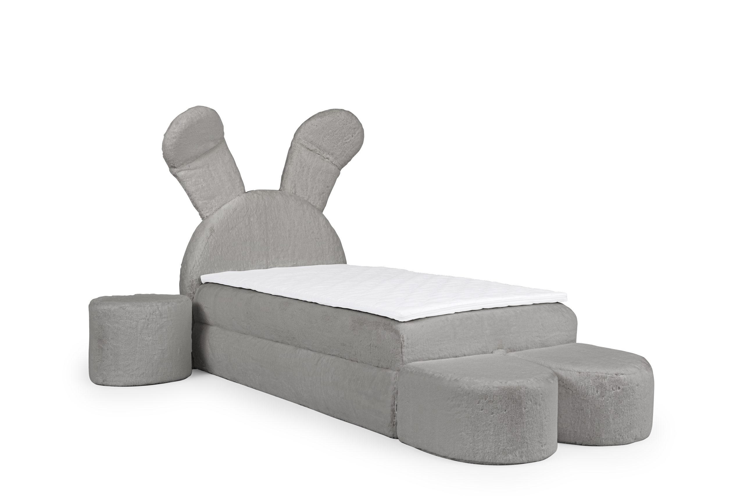 KINDERBETT Boxbett aus Kunstfell Carlow Premium Junior 100x200 cm, Beige - Beige, Textil (100/200cm) - Meblito