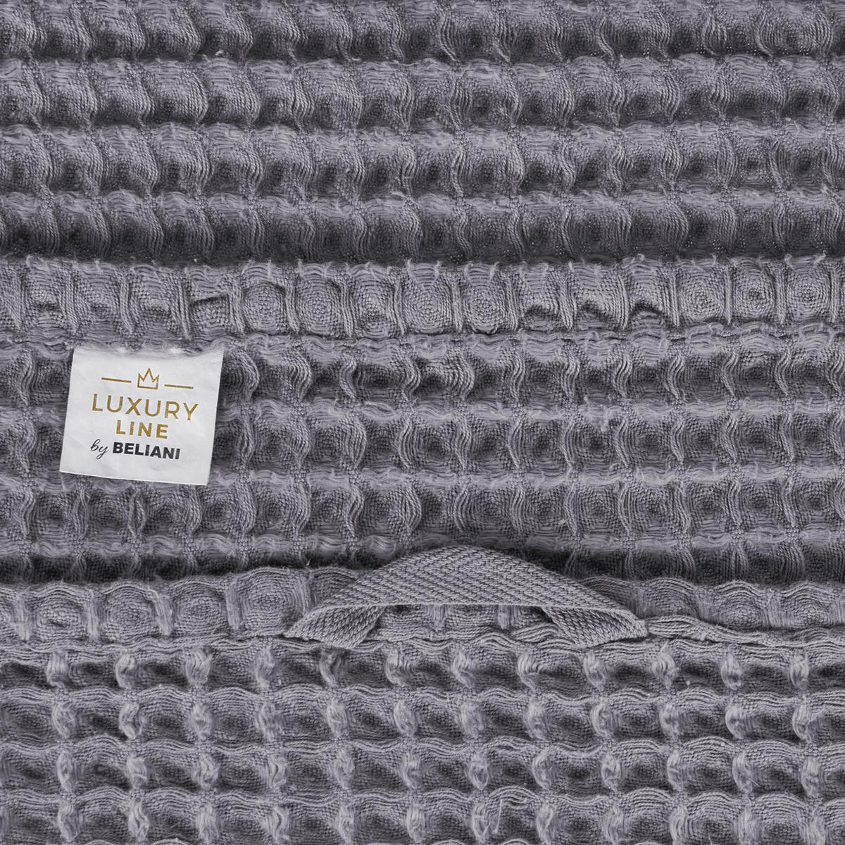 BADEHANDTUCH 4-teilig Grau Areora - Grau, Textil (100/150cm) - Beliani