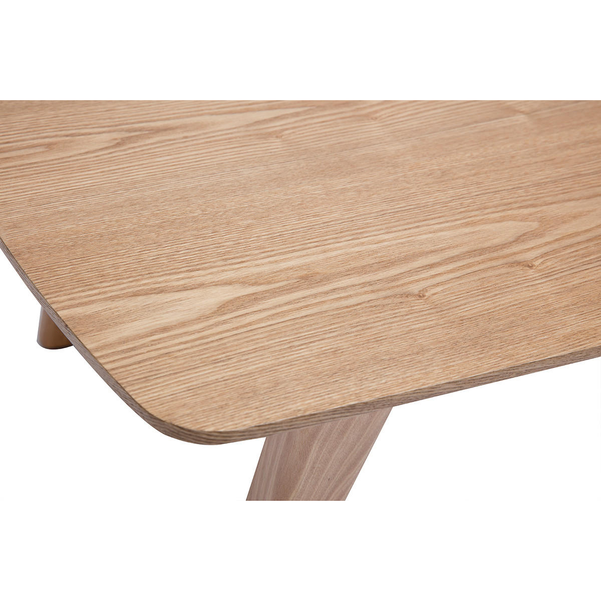 COUCHTISCH Skandinavisch Esche 120 cm FIFTIES - Grün, Holz (120/68/37cm) - Miliboo