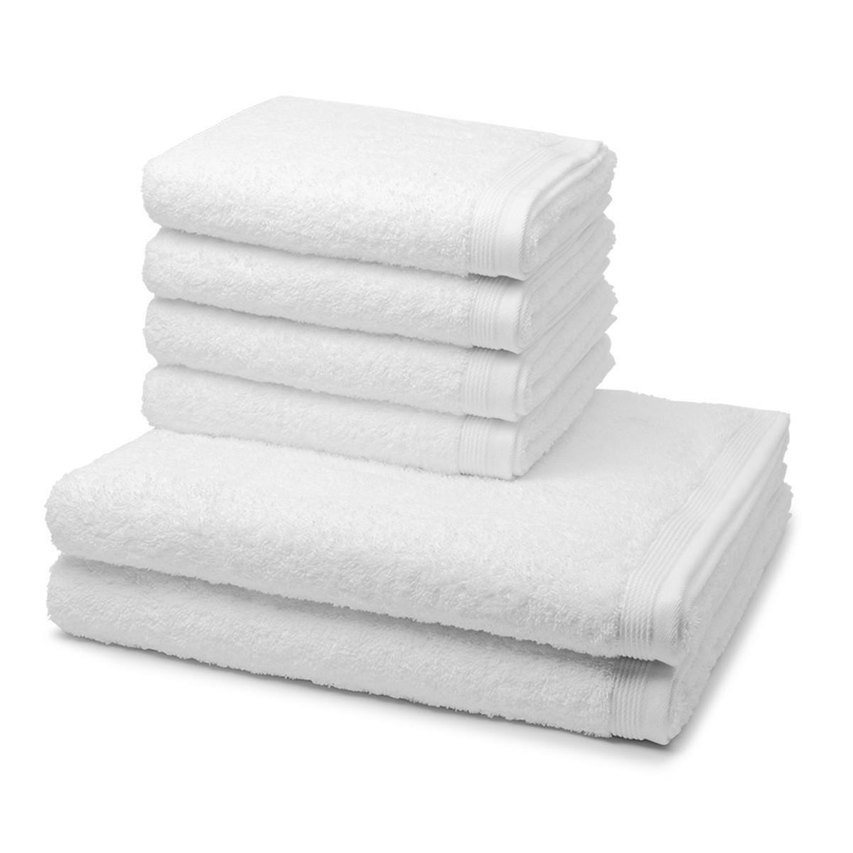 FROTTIERSET Superwuschel 6-teilig - Weiß, Textil (50/100cm) - MÖVE
