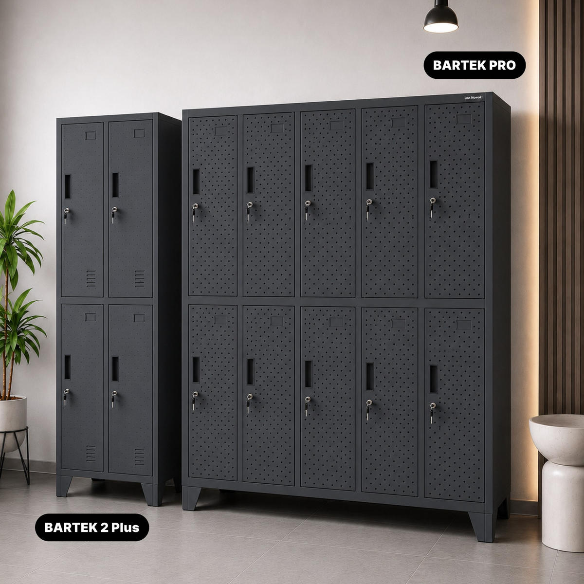 ARBEITSSCHUTZ-KLEIDERSCHRANK BARTEK PRO 172x136x45 cm - Anthrazit, Metall (136/172/45cm) - Jan Nowak