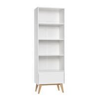 KNJIŽNI REGAL Bela in les - bela, leseni material (65/200/42cm) - Petits-meubles