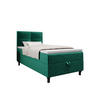 BOXBETT LIMBA mit Matratze H3, Bonell und Topper 100x200 Monolith 37 - Grün, Holz/Textil (100/200cm) - Bedante