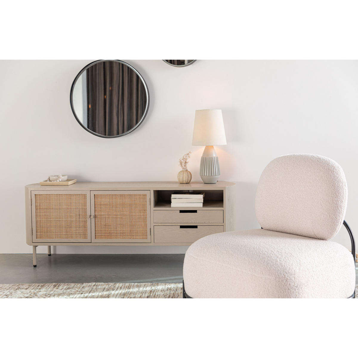SIDEBOARD Amaya Anrichte/ - Beige, Holzwerkstoff (150/55/38cm) - Housecraft Living