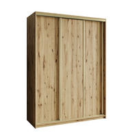 SCHWEBETÜRENSCHRANK NISSE 150/205/60 cm 3-türig Eiche Artisan - Eiche Artisan, Holzwerkstoff (150/205/60cm) - MASSENO