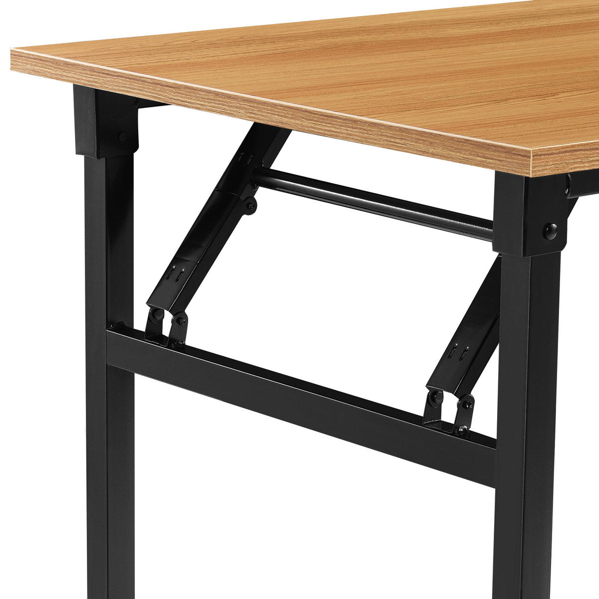 KLAPPTISCH - Buchefarben/Schwarz, Holzwerkstoff/Metall (120/76.4/60cm) - [neu.haus]