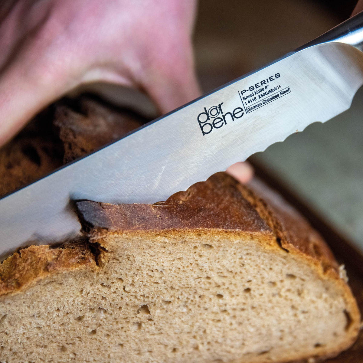 BROTMESSER P-Series Holzgriff 33cm - Alufarben, Metall (33cm) - DarBene