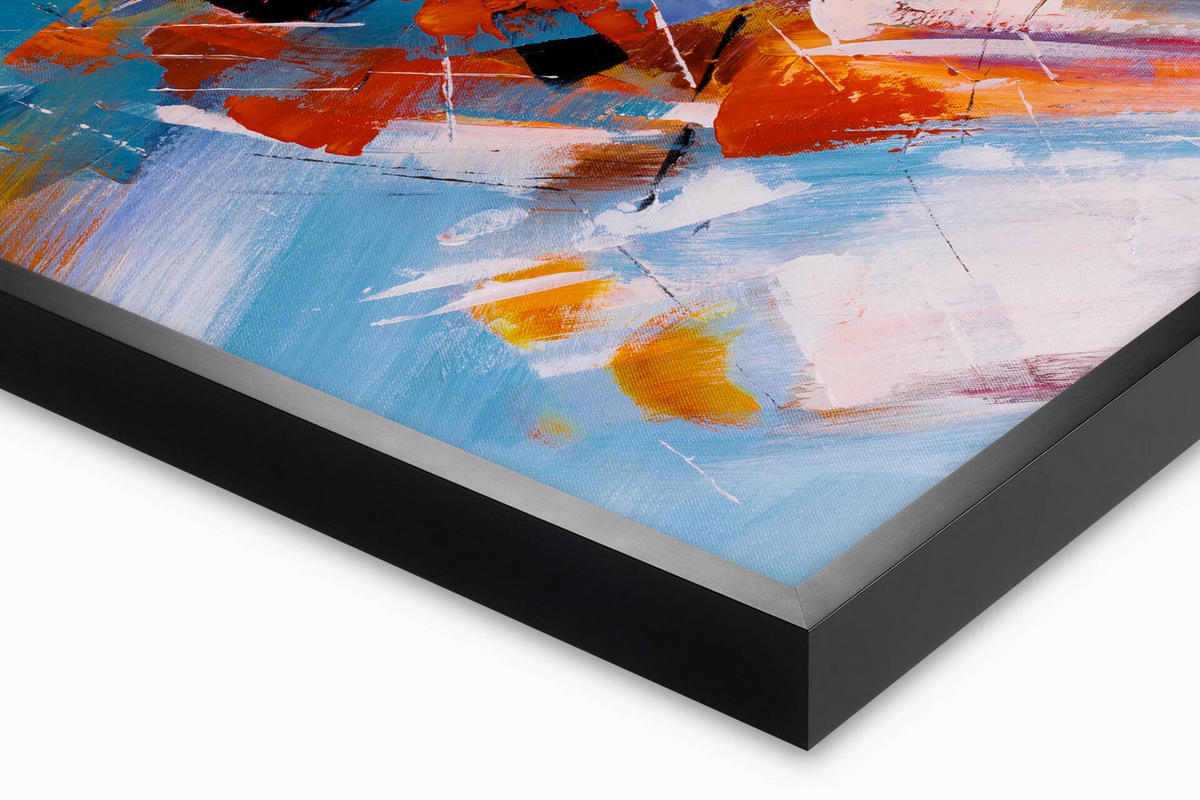 ACRYLBILD HANDGEMALT 120/60 cm - Blau/Multicolor, Holz/Textil (1.64/60cm) - KUNSTLOFT