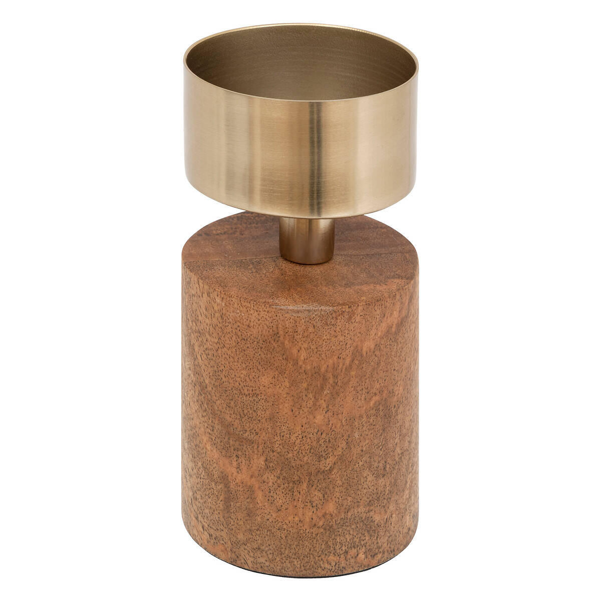 KERZENSTÄNDER Mangoholz 2er-Set - Braun, Holz (8/22/8cm) - Atmosphera Createur d´interieur