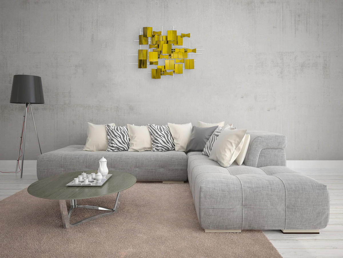 WANDDEKO Gold 95/67 cm - Goldfarben, Metall (5.01/67/9cm) - KUNSTLOFT