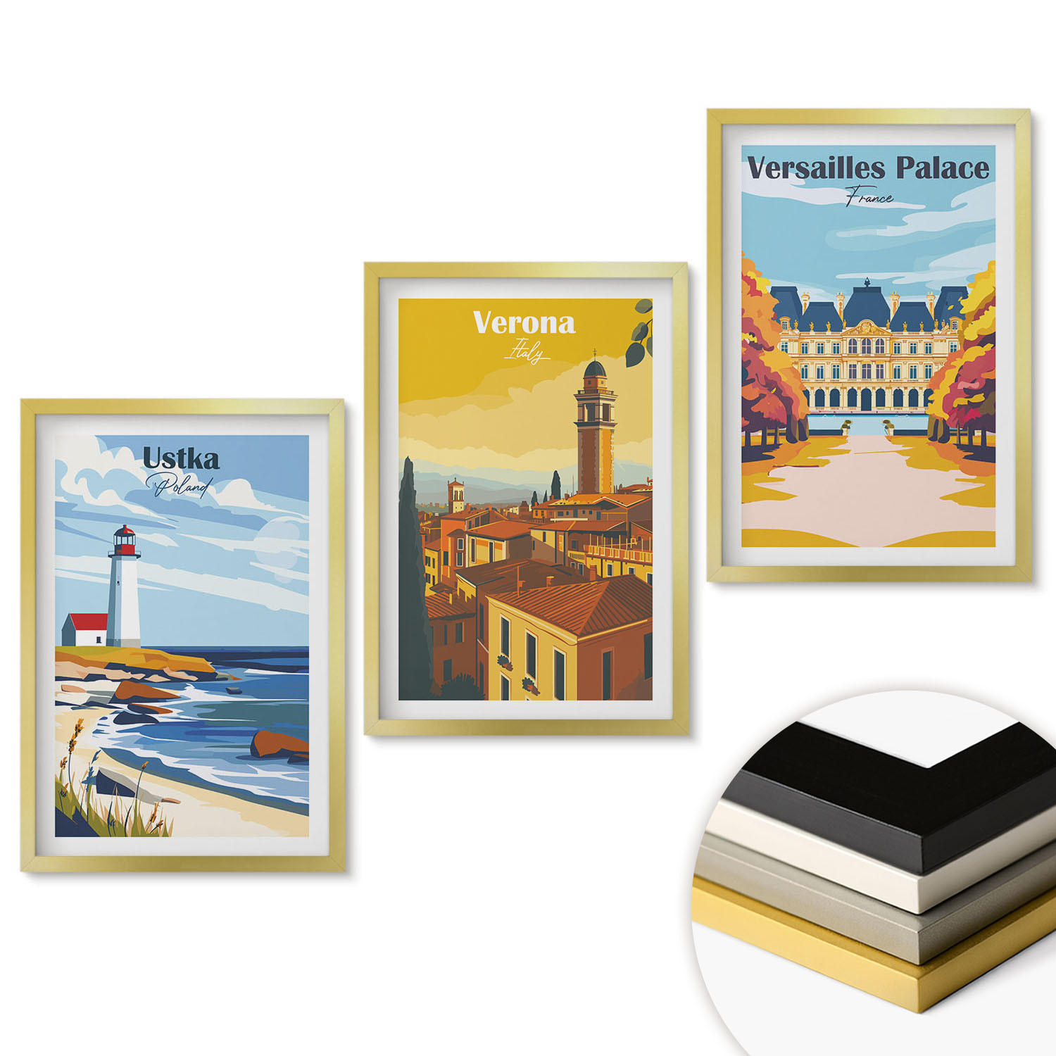 ArtPrintCave Wandbilder Gold 40x60 cm