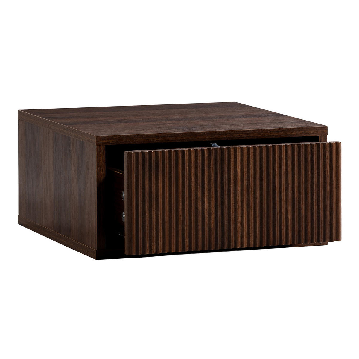 MĂSUȚA DE NOAPTE SUSPENDATĂ Florida cu 1 sertar, aspect de nuc comun - culoare nucă, compozit lemnos (40/19/35cm) - VS Venta-stock