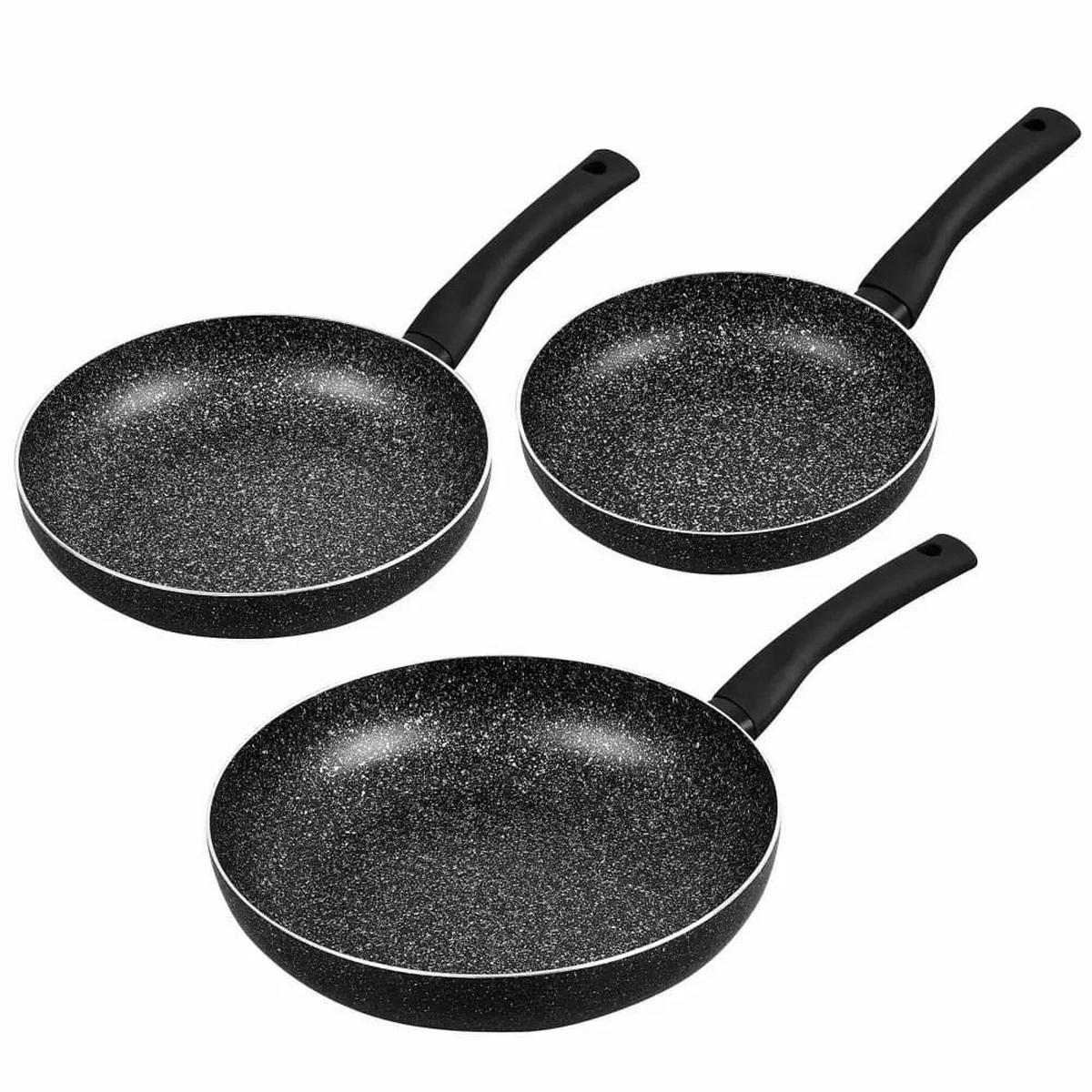 PFANNENSET Schwarz 28/28/5.5 cm KH1562 - Schwarz, Metall - Kinghoff 