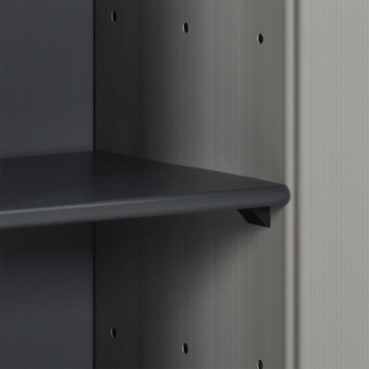 GARTEN-LAGERSCHRANK Mit 1 Boden Grau Und Schwarz 35/40/85 Cm - Grau, Holzwerkstoff/Kunststoff (35/85/40cm) - vidaXL