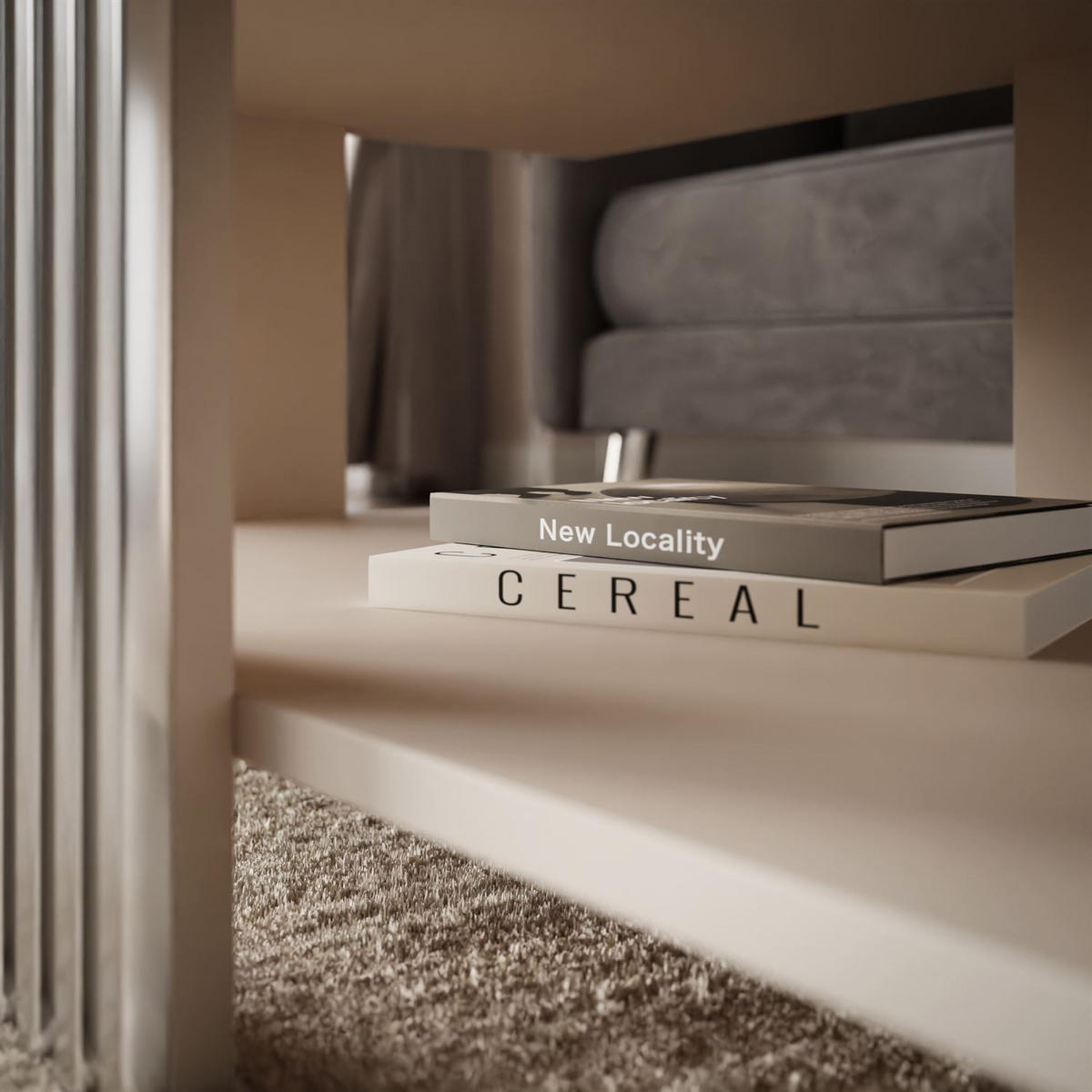 COUCHTISCH SAPHIRA SILVER mit Ablageboden, Kaschmir Matt - Kaschmir, Holzwerkstoff (60/100/40cm) - Lookway