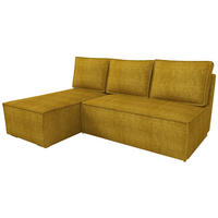 ECKSOFA Hector mit Schlaffunktion Gelb Cord - Gelb, Textil (200/141cm) - Bromarkt