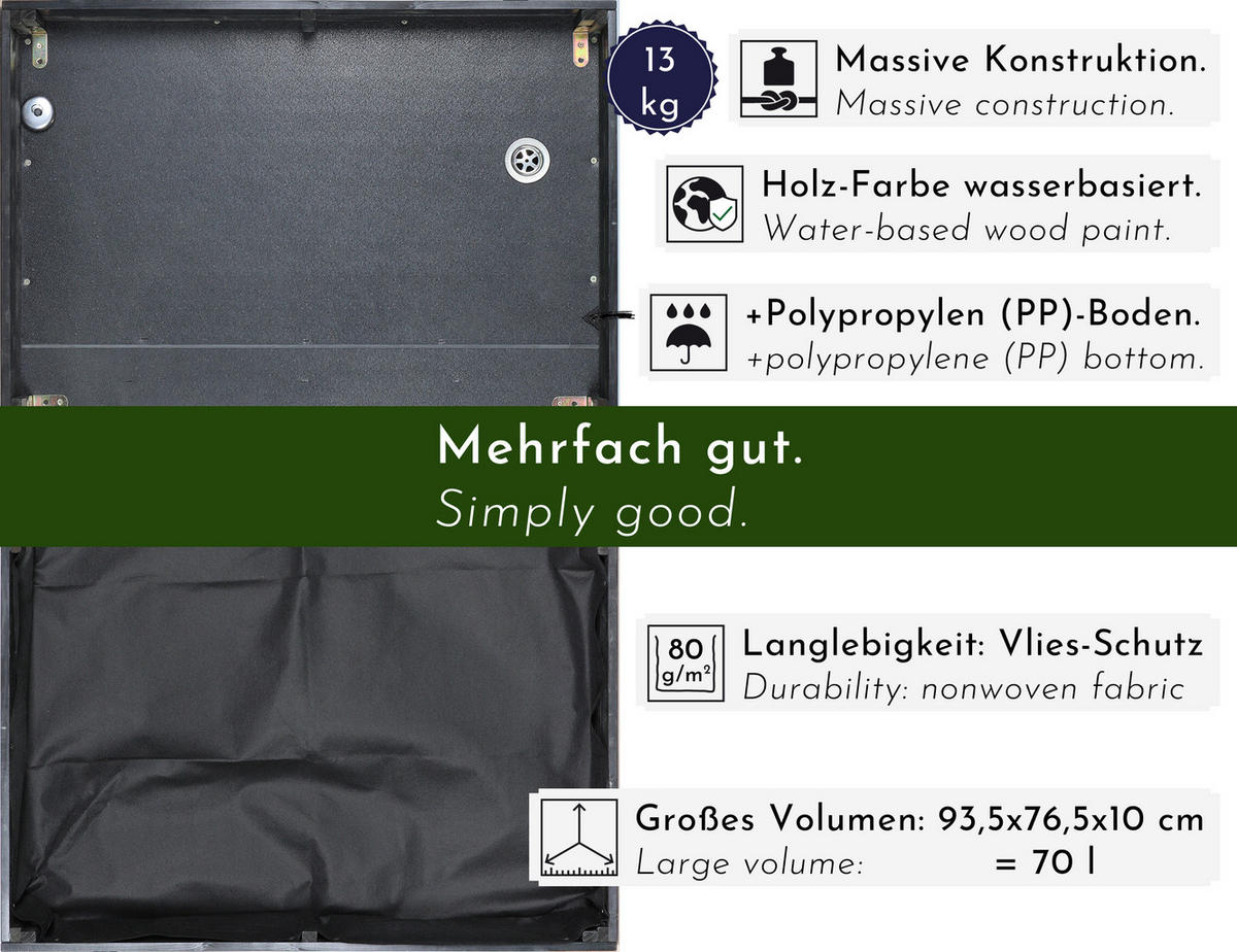 MÄHROBOTERGARAGE cubilio2 - Braun, Holz (78.5/80/96cm) - WONDERMAKE
