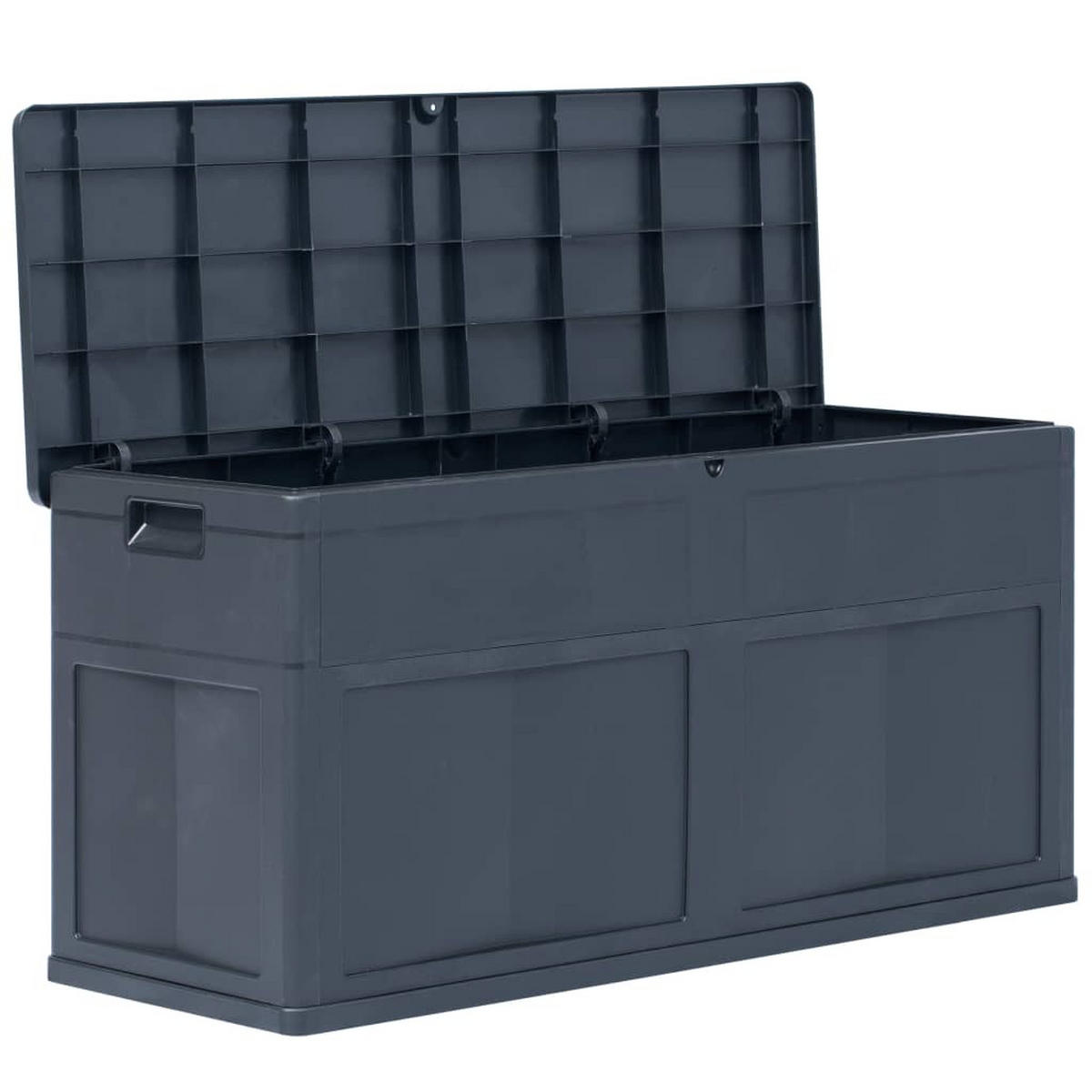 GARTEN-AUFBEWAHRUNGSBOX 320 L Schwarz - Schwarz, Kunststoff (46/60/119cm) - furnicato