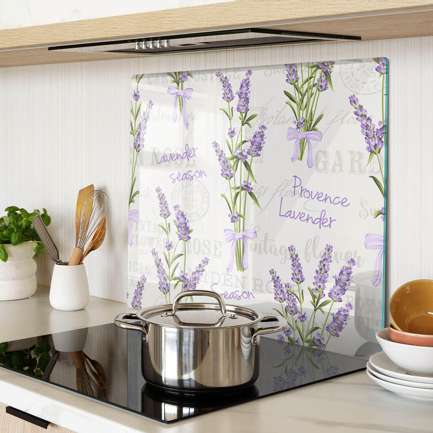 GLASPLATTE 60x52 cm Lavendel - Lila, Glas (60/0.4/52cm) - TULUP