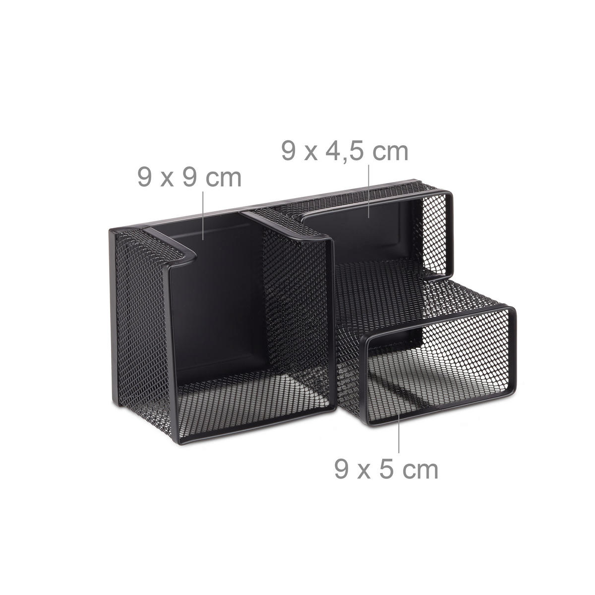 STIFTEHALTER - Schwarz, Metall (9.5/18.5/10cm) - Relaxdays