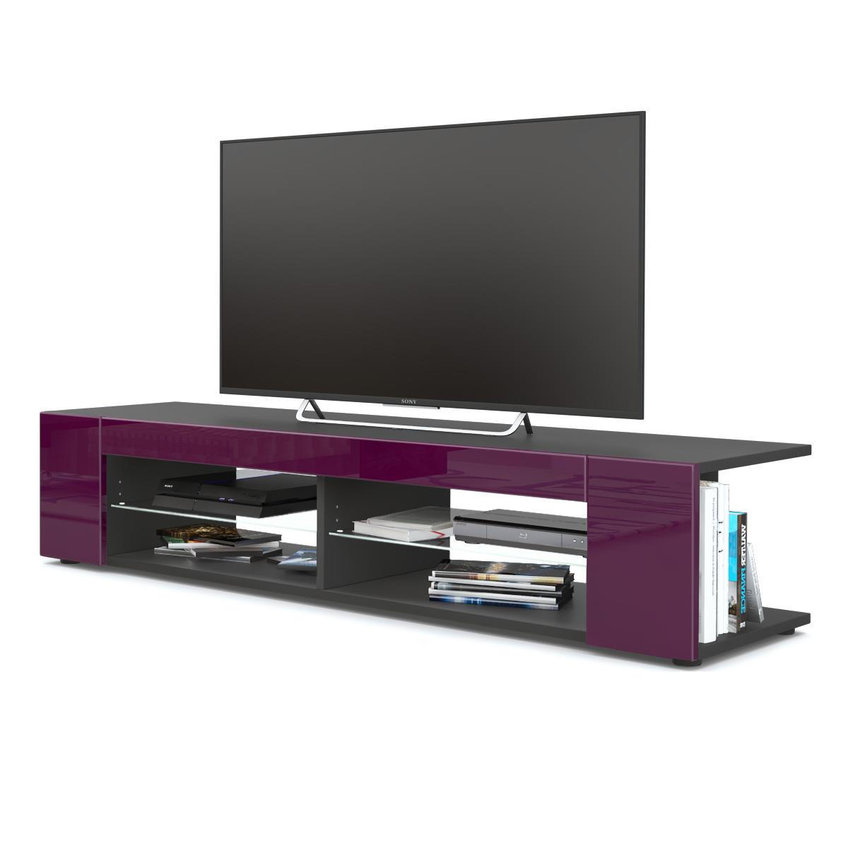 Vladon Lowboard Brombeere 134.5x30.5x38.5 cm