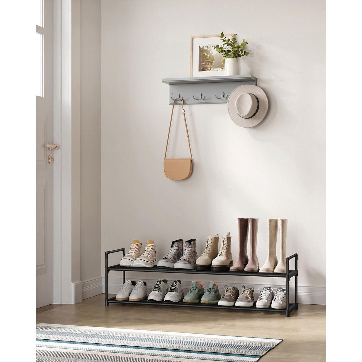 SCHUHREGAL HARARE - Schwarz, Kunststoff (116/34/30cm) - Hansiro