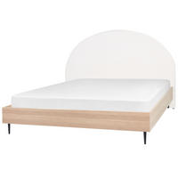 BETT 180/200cm Cremeweiß Millay - Creme, Textil (180/200cm) - Beliani