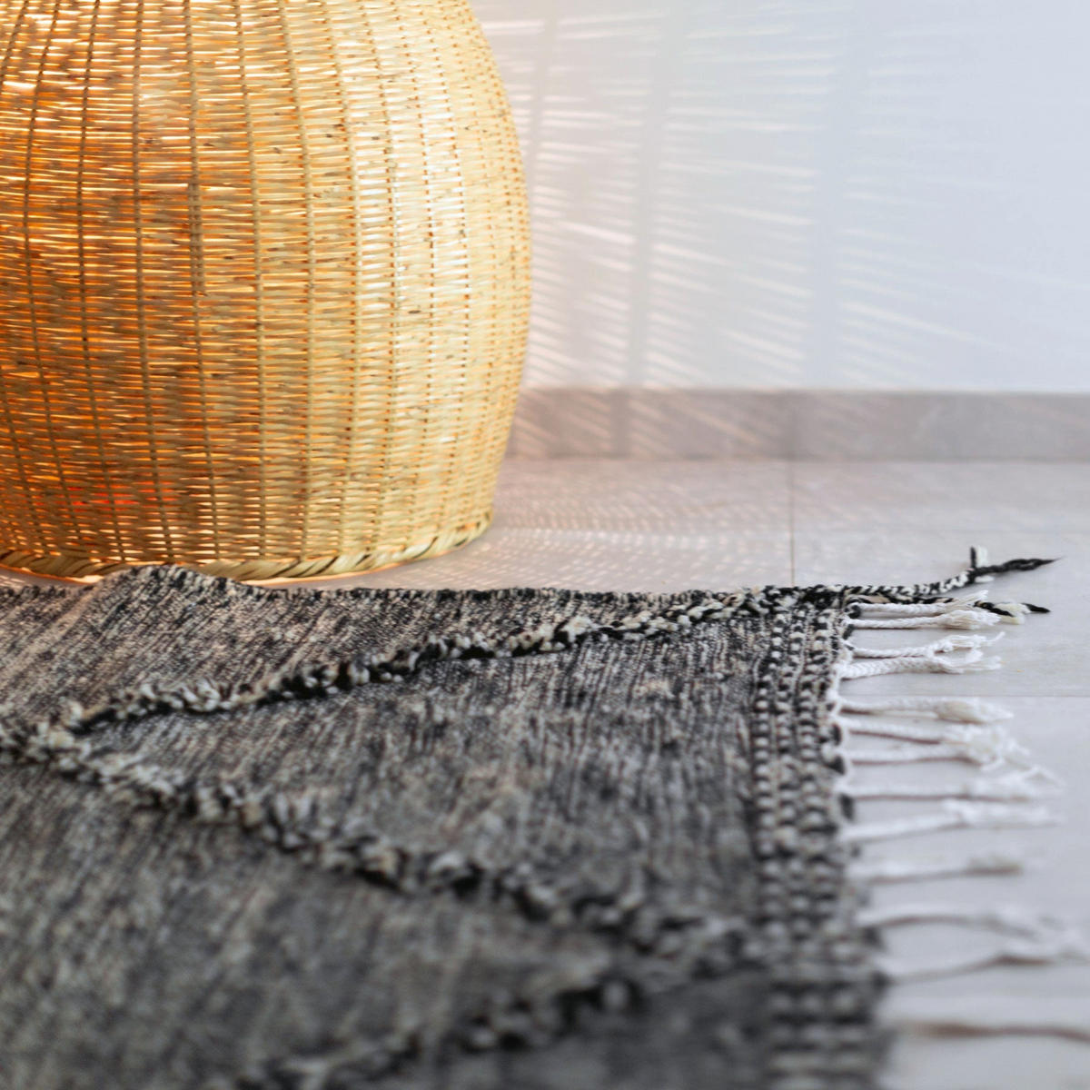 BERBERTEPPICH marokkanisch grau Souk grau - Grau, Naturmaterialien (250/350cm) - AFK Living