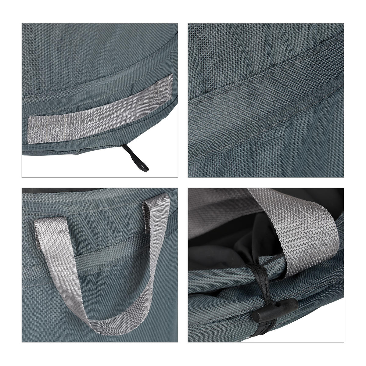 2XLAUBSACK - Grau, Kunststoff/Textil (45/72/45cm) - Relaxdays