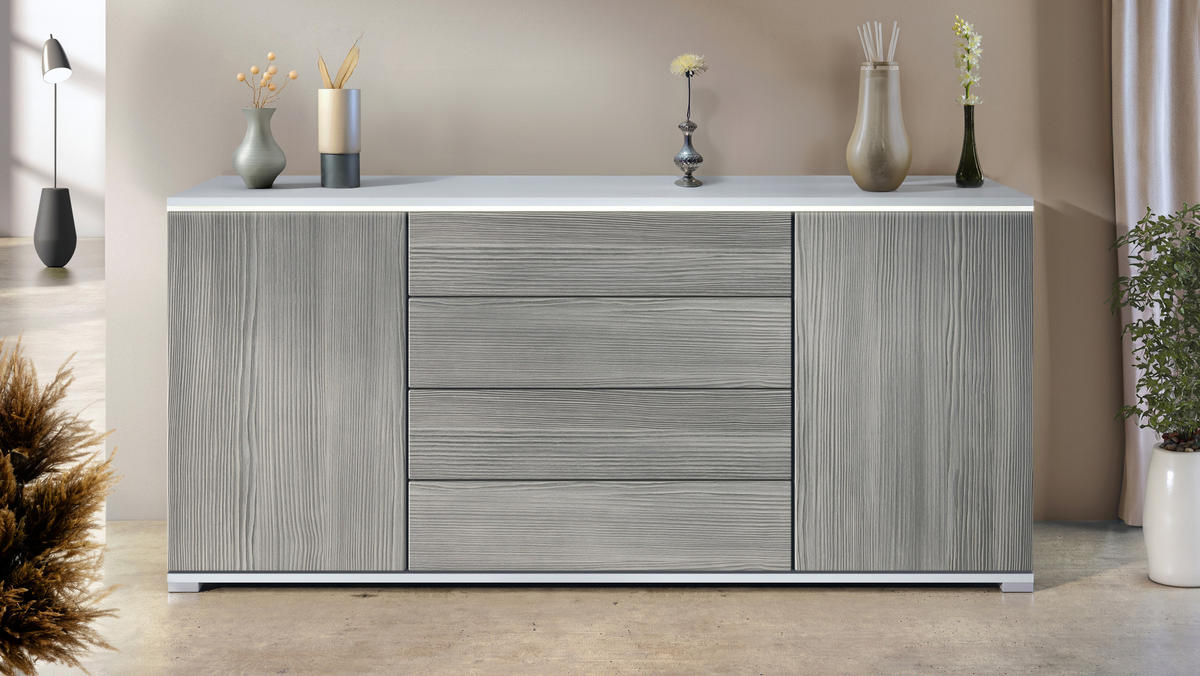 SIDEBOARD Faro Avola-Anthrazit - Anthrazit, Holzwerkstoff (166.5/75.5/35cm) - Vladon