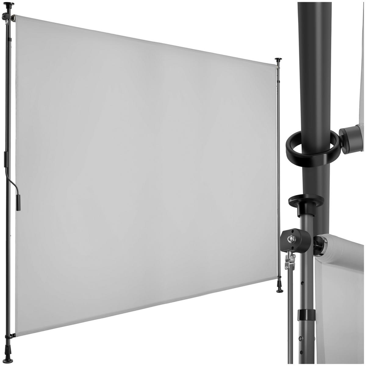 KLEMMMARKISE Taija, leichtgängige Handkurbel, hellgrau - Hellgrau, Kunststoff (208/310cm) - tectake