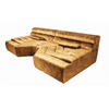 BIG SOFA MIT KISSEN TARA Gold Velvet - Goldfarben, Textil (286/76/143cm) - KAWOLA
