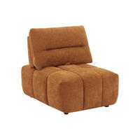 SESSEL mit verstellbarer Rückenlehne - Strukturstoff - Terracotta - APOLIU - Braun, Textil (123/93/86cm) - Vente-Unique