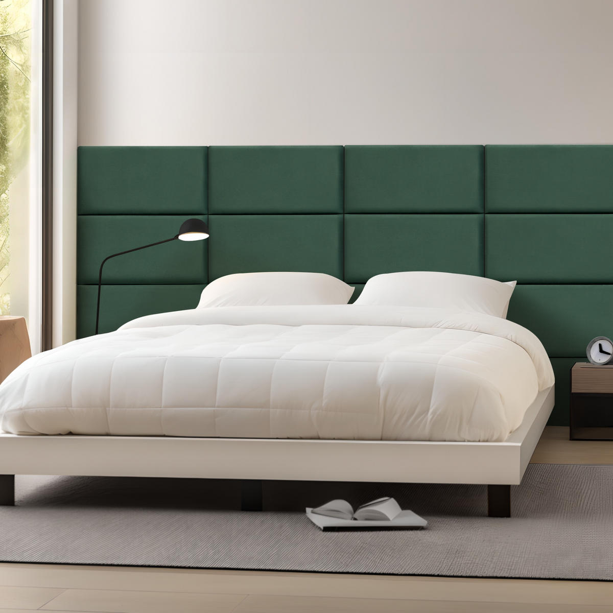 KOPFPOLSTER-SET 3 TLG. Carpino - Dunkelgrün, Textil (3/30/60cm) - [neu.haus]