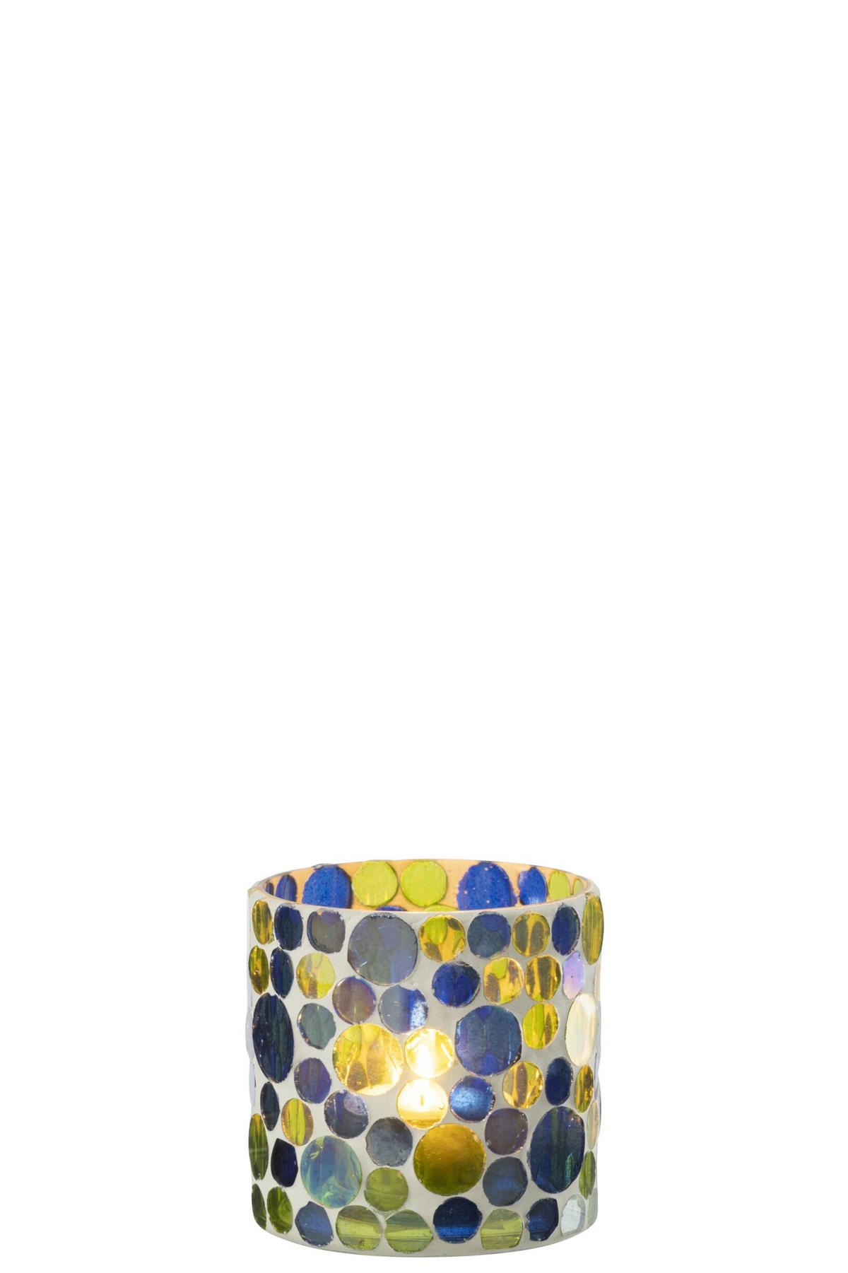 KERZENSTÄNDER BG (2ER SET) - Blau, Glas (7.5/7.5cm) - J-Line