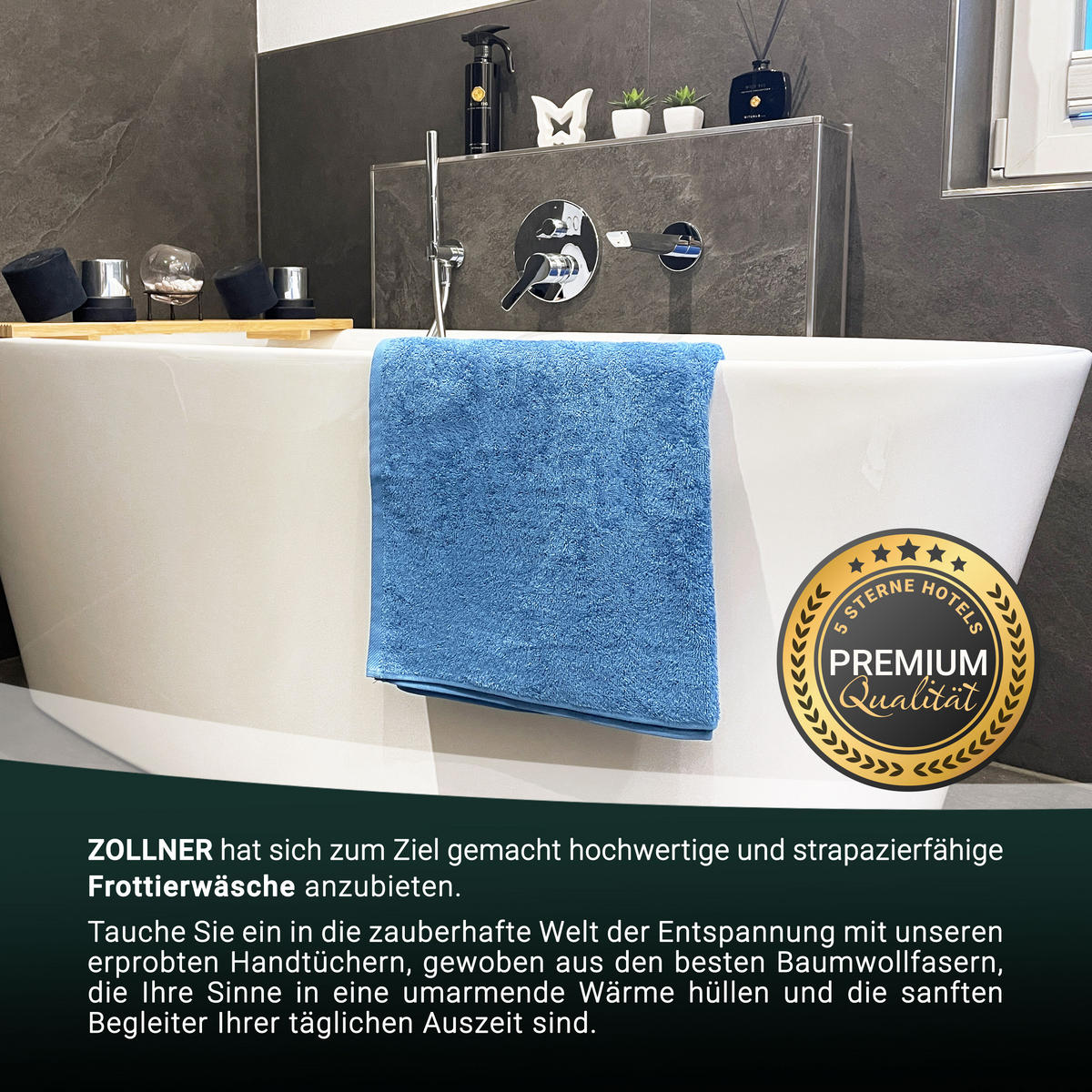 BADETUCH, 2er-Set, 100x150 cm, 100% Baumwolle, Blau - Dunkelblau, Textil (100/150cm) - Zollner
