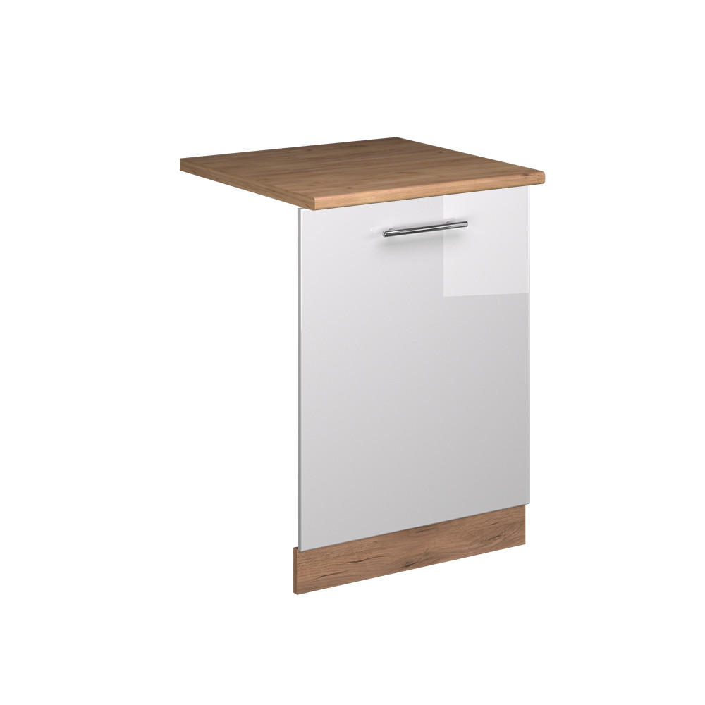 ČELNÍ PANEL MYČKY Fame-Line Bílá vysoký lesk - medově dubová/vysoce lesklá bílá, kompozitní dřevo (60/81.8/1.6cm) - Vicco