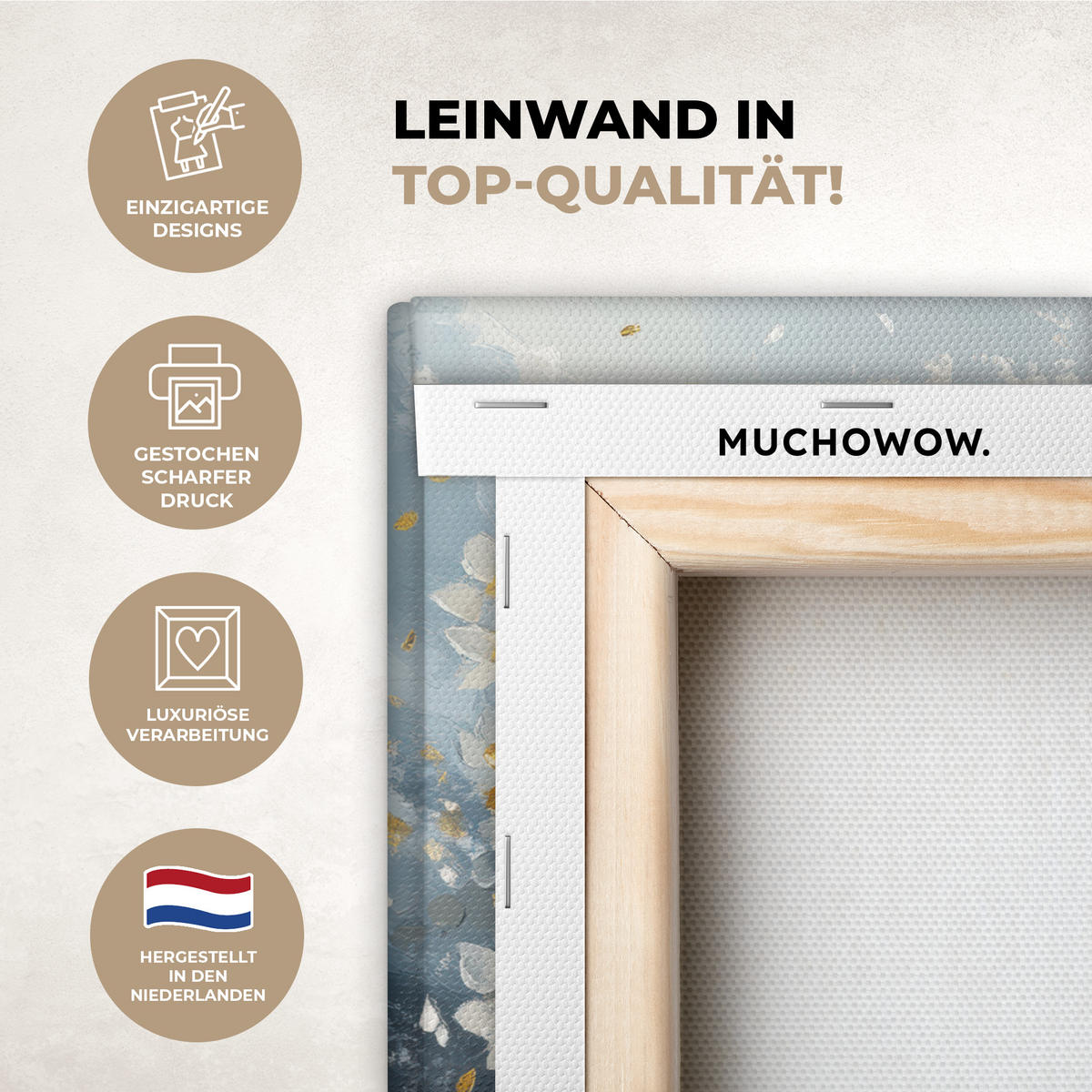 LEINWANDBILD Baum - Winter - Baum des Lebens - Modern - Gold 40x30 cm - Goldfarben, Textil (40/30cm) - MuchoWow