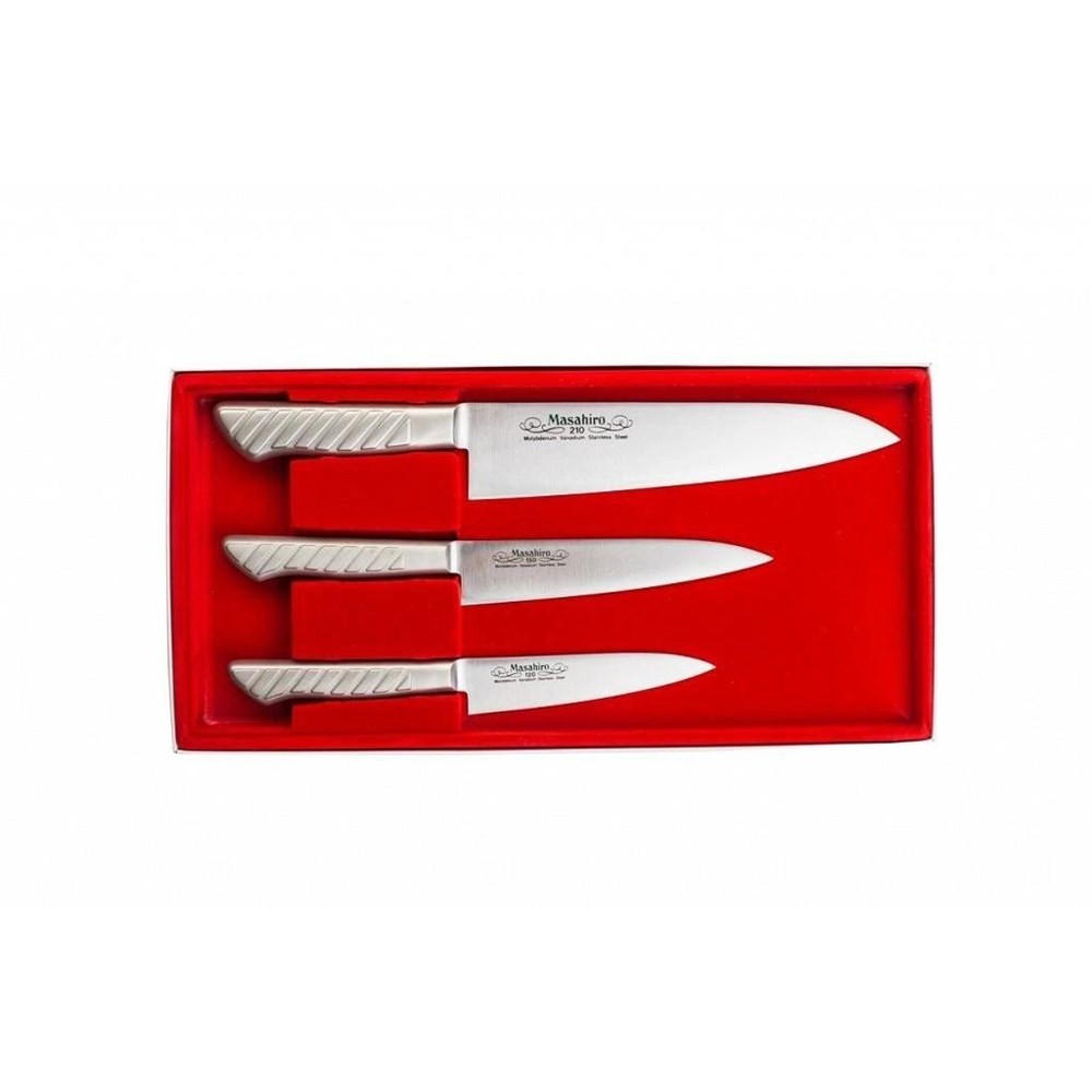 MESSERSET Silber 30/10/30 cm 136110402OMC - Silberfarben, Metall - Masahiro 