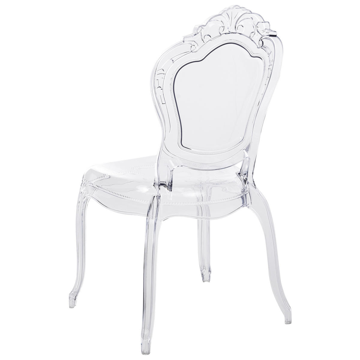 ESSZIMMERSTUHL 2er Set Transparent Vermont - Transparent, Kunststoff (53/97/55cm) - Beliani