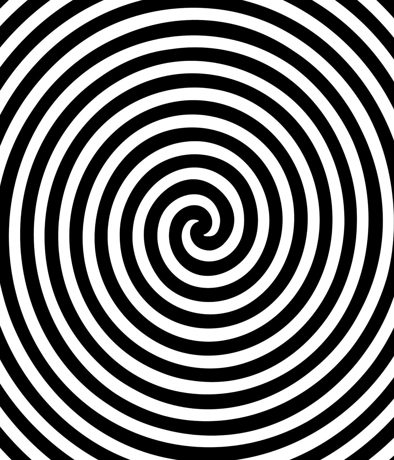 VERDUNKELUNGSROLLO 120x140 cm Hypnotisierender Kreis - Schwarz, Textil (120/140cm) - TULUP