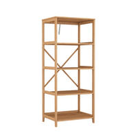 BÜCHERREGAL Novaro Bambus 48.3 x 144 cm mit 5 Fächern - Grün, Holzwerkstoff (48.3/114/35.5cm) - Vicco